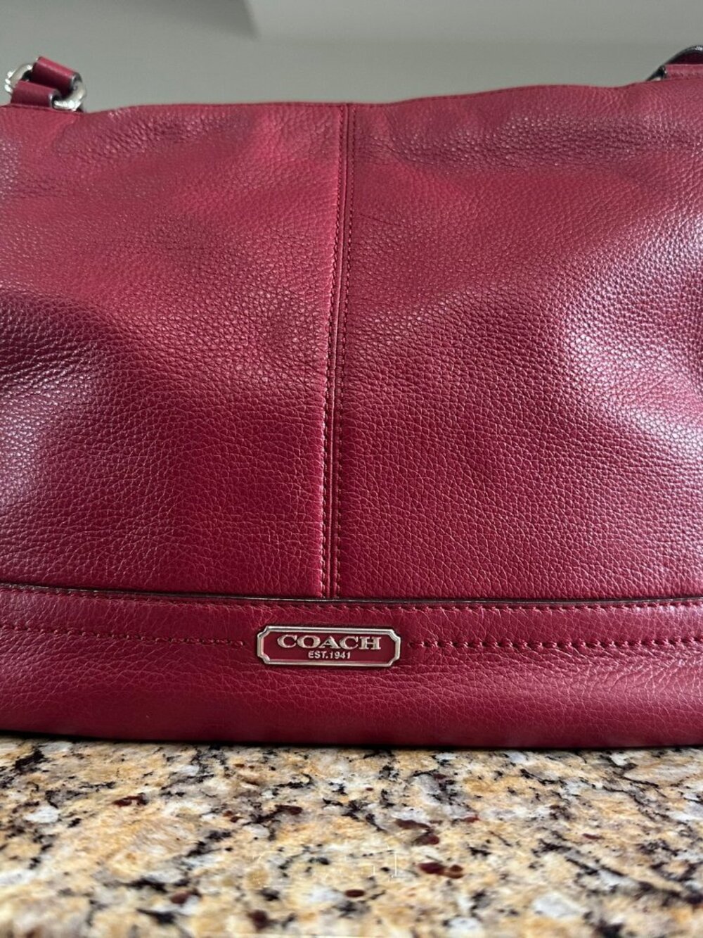 Coach Red Leather Park Carrie Tote
